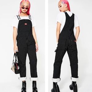 dickies girl pinstripe overalls